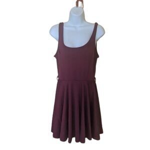 --- Burgundy Red Jersey Dress Size Fits Medium Large